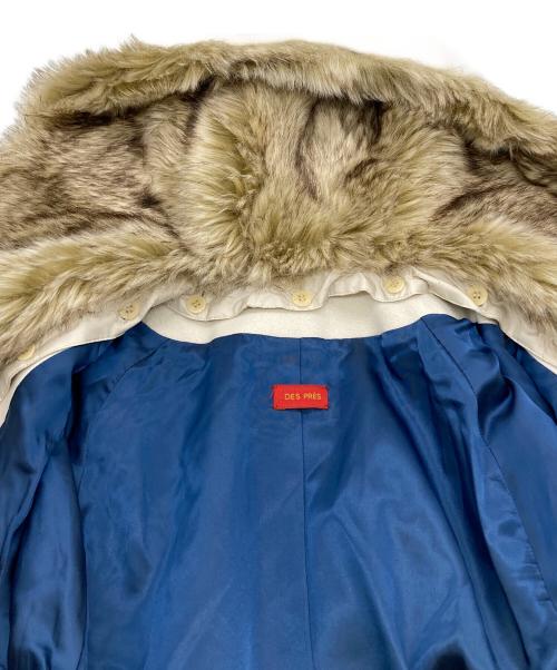 DES PRES（デ プレ）DES PRES (デ プレ) ウールメルトンファーコンビ フーデッドコート ベージュ サイズ:Sの古着・服飾アイテム