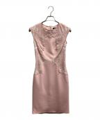 TADASHI SHOJIタダシ ショージ）の古着「膝丈 ノースリーブ レース 刺繍 ワンピース」｜ピンク