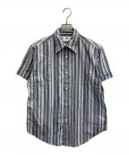 IM ISSEY MIYAKEアイエムイッセイミヤケ）の古着「90’S 半袖ストライプシャツ」｜ネイビー