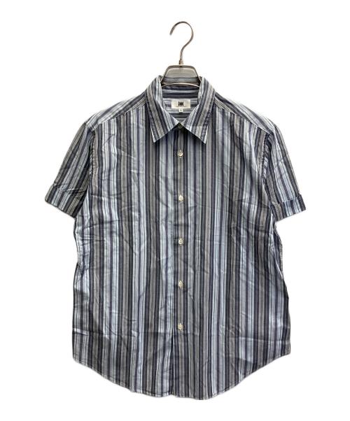 IM ISSEY MIYAKE（アイエムイッセイミヤケ）IM ISSEY MIYAKE (アイエムイッセイミヤケ) 90’S 半袖ストライプシャツ ネイビー サイズ:Lの古着・服飾アイテム