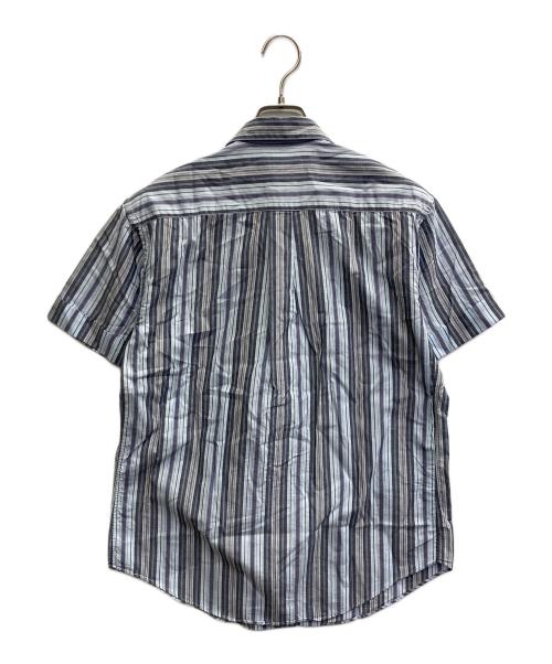 IM ISSEY MIYAKE（アイエムイッセイミヤケ）IM ISSEY MIYAKE (アイエムイッセイミヤケ) 90’S 半袖ストライプシャツ ネイビー サイズ:Lの古着・服飾アイテム