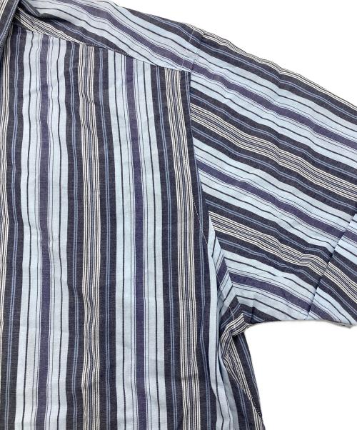 IM ISSEY MIYAKE（アイエムイッセイミヤケ）IM ISSEY MIYAKE (アイエムイッセイミヤケ) 90’S 半袖ストライプシャツ ネイビー サイズ:Lの古着・服飾アイテム