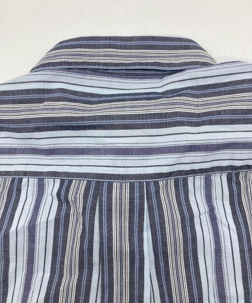 IM ISSEY MIYAKE（アイエムイッセイミヤケ）IM ISSEY MIYAKE (アイエムイッセイミヤケ) 90’S 半袖ストライプシャツ ネイビー サイズ:Lの古着・服飾アイテム