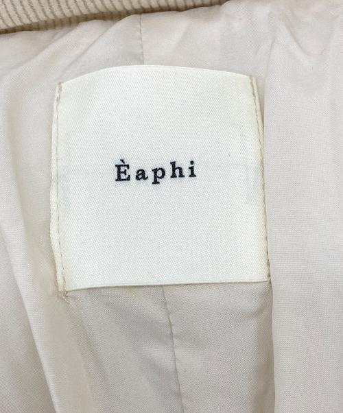 Eaphi（エフィ）Eaphi (エフィ) CORDUROY PUFFY JACKET ベージュ サイズ:shortの古着・服飾アイテム