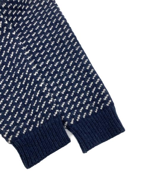 L.L.Bean（エルエルビーン）L.L.Bean (エルエルビーン) ビーンズ・クラシック・ラグ・ウール・セーター、クルーネック バーズアイ ネイビー サイズ:Lの古着・服飾アイテム