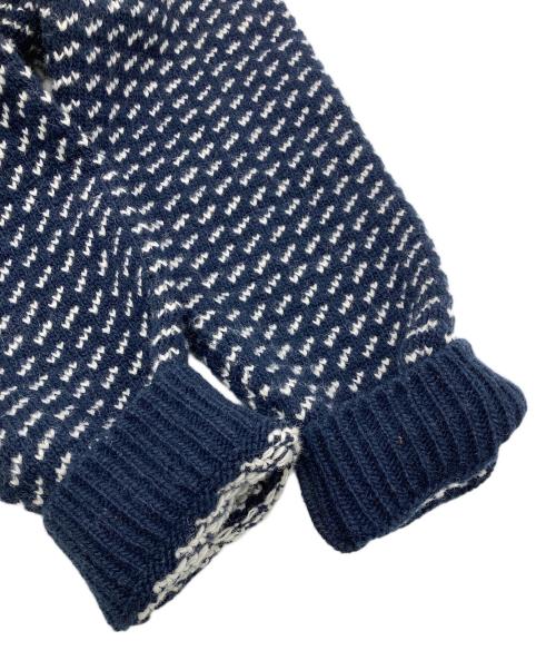 L.L.Bean（エルエルビーン）L.L.Bean (エルエルビーン) ビーンズ・クラシック・ラグ・ウール・セーター、クルーネック バーズアイ ネイビー サイズ:Lの古着・服飾アイテム