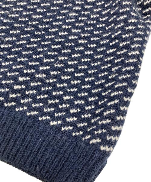 L.L.Bean（エルエルビーン）L.L.Bean (エルエルビーン) ビーンズ・クラシック・ラグ・ウール・セーター、クルーネック バーズアイ ネイビー サイズ:Lの古着・服飾アイテム