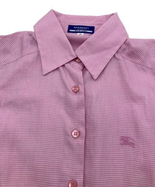 BURBERRY BLUE LABEL（バーバリー ブルー レーベル）BURBERRY BLUE LABEL (バーバリー ブルー レーベル) ショートスリーブシャツ ピンク サイズ:SIZE38の古着・服飾アイテム