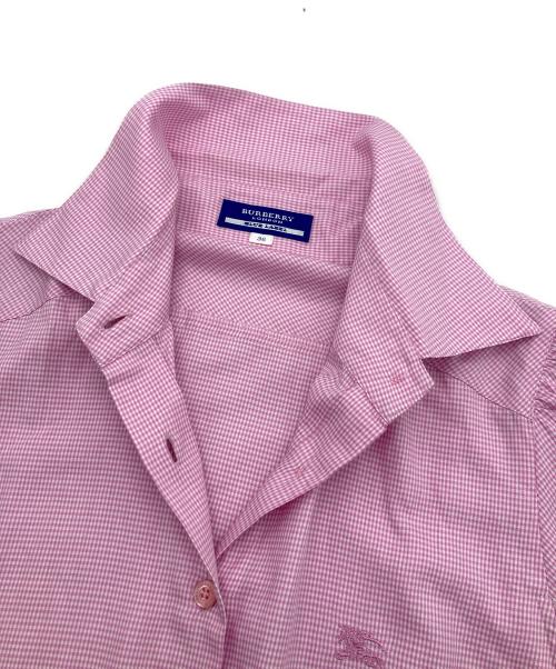 BURBERRY BLUE LABEL（バーバリー ブルー レーベル）BURBERRY BLUE LABEL (バーバリー ブルー レーベル) ショートスリーブシャツ ピンク サイズ:SIZE38の古着・服飾アイテム