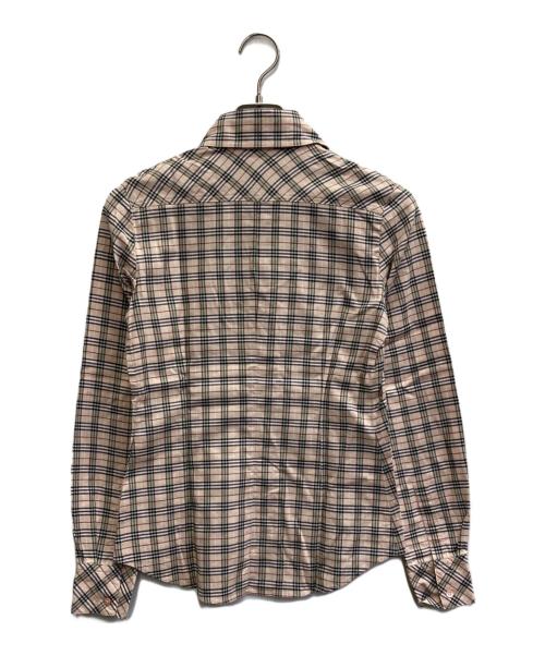 BURBERRY BLUE LABEL（バーバリー ブルー レーベル）BURBERRY BLUE LABEL (バーバリー ブルー レーベル) ノバチェックシャツ ベージュ サイズ:36の古着・服飾アイテム