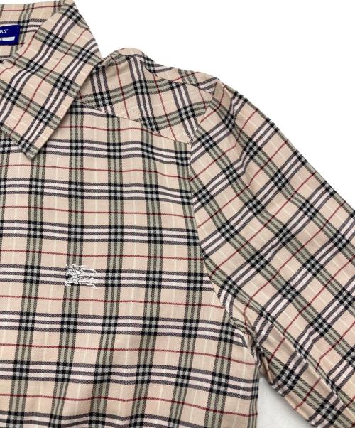 BURBERRY BLUE LABEL（バーバリー ブルー レーベル）BURBERRY BLUE LABEL (バーバリー ブルー レーベル) ノバチェックシャツ ベージュ サイズ:36の古着・服飾アイテム