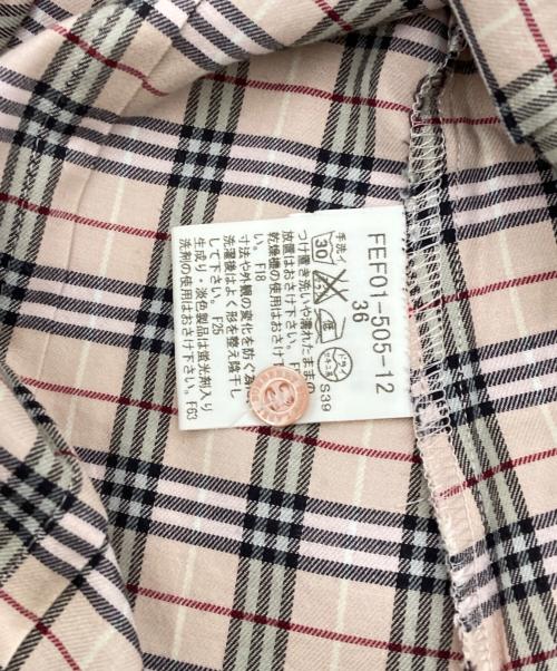 BURBERRY BLUE LABEL（バーバリー ブルー レーベル）BURBERRY BLUE LABEL (バーバリー ブルー レーベル) ノバチェックシャツ ベージュ サイズ:36の古着・服飾アイテム