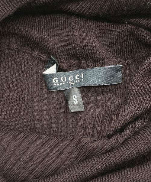GUCCI（グッチ）GUCCI (グッチ) ウール タートルネックニット ブラウン サイズ:Sの古着・服飾アイテム