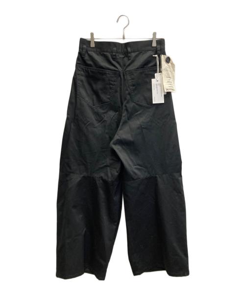 SHINYA KOZUKA（シンヤコズカ）SHINYA KOZUKA (シンヤコズカ) STUDIOUS (ステュディオス) 別注 ハイバギーチノパンツ ブラック サイズ:Sの古着・服飾アイテム