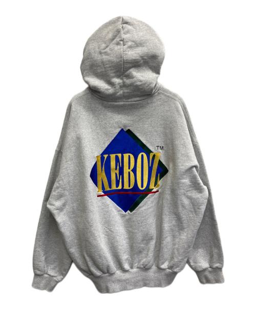 KEBOZ（ケボズ）KEBOZ (ケボズ) 刺繍パーカー グレー サイズ:Mの古着・服飾アイテム