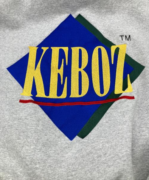 KEBOZ（ケボズ）KEBOZ (ケボズ) 刺繍パーカー グレー サイズ:Mの古着・服飾アイテム