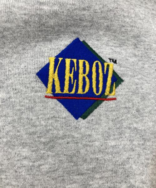 KEBOZ（ケボズ）KEBOZ (ケボズ) 刺繍パーカー グレー サイズ:Mの古着・服飾アイテム