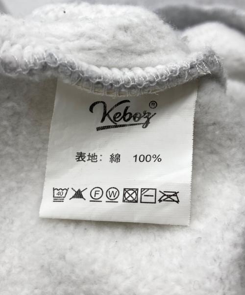 KEBOZ（ケボズ）KEBOZ (ケボズ) 刺繍パーカー グレー サイズ:Mの古着・服飾アイテム