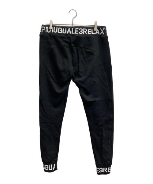 1PIU1UGUALE3 RELAX（ウノピゥウノウグァーレトレ リラックス）1PIU1UGUALE3 RELAX (ウノピゥウノウグァーレトレ リラックス) ラインストーン セットアップジャージ ブラック サイズ:XLの古着・服飾アイテム