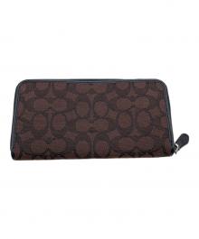 COACH（コーチ）の古着「キャンバス長財布」｜ブラウン