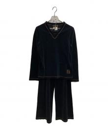FENDI（フェンディ）の古着「ベロアセットアップ」｜ブラック