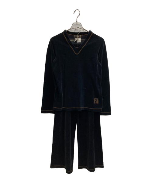 FENDI（フェンディ）FENDI (フェンディ) ベロアセットアップ ブラック サイズ:CT40　PT38の古着・服飾アイテム