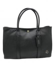 BARNEYS NEWYORK（バーニーズ・ニューヨーク）の古着「Mercedes-Benz ブラックレザートートバッグ」｜ブラック