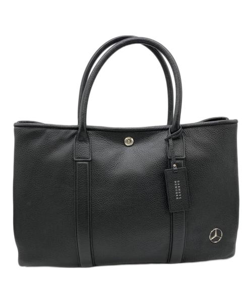 BARNEYS NEWYORK（バーニーズ・ニューヨーク）BARNEYS NEWYORK (バーニーズ・ニューヨーク) Mercedes-Benz ブラックレザートートバッグ ブラックの古着・服飾アイテム