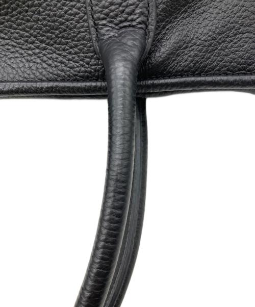 BARNEYS NEWYORK（バーニーズ・ニューヨーク）BARNEYS NEWYORK (バーニーズ・ニューヨーク) Mercedes-Benz ブラックレザートートバッグ ブラックの古着・服飾アイテム