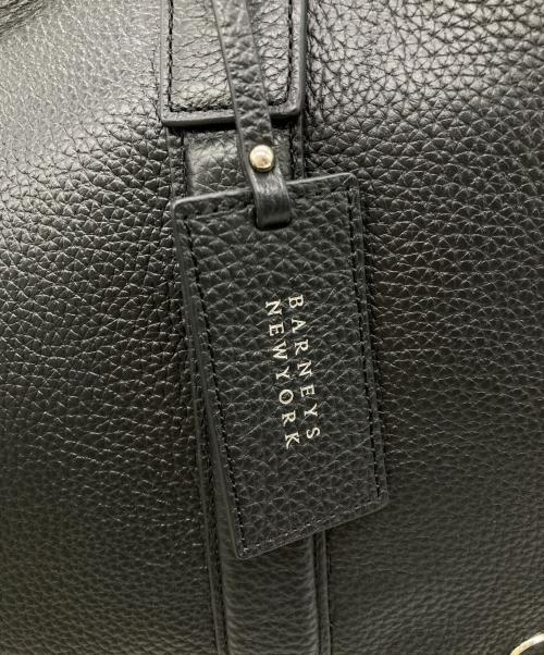 BARNEYS NEWYORK（バーニーズ・ニューヨーク）BARNEYS NEWYORK (バーニーズ・ニューヨーク) Mercedes-Benz ブラックレザートートバッグ ブラックの古着・服飾アイテム