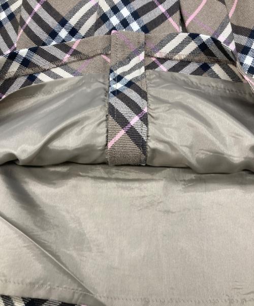 BURBERRY BLUE LABEL（バーバリー ブルー レーベル）BURBERRY BLUE LABEL (バーバリー ブルー レーベル) フレンチスリーブワンピース ブラウン サイズ:38の古着・服飾アイテム