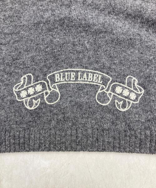 BURBERRY BLUE LABEL（バーバリー ブルー レーベル）BURBERRY BLUE LABEL (バーバリー ブルー レーベル) ラグランスリーブニット パープル×グレー サイズ:38の古着・服飾アイテム