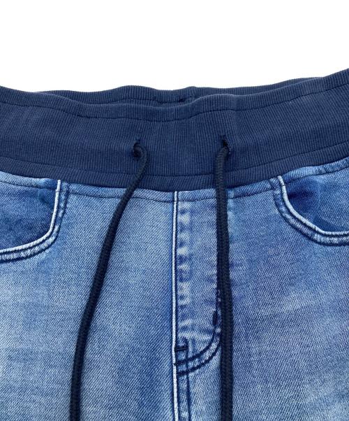 INDKNIT（インディニット）INDKNIT (インディニット) インディマーク スウェット サイドラインデニム パンツ ネイビー サイズ:Mの古着・服飾アイテム