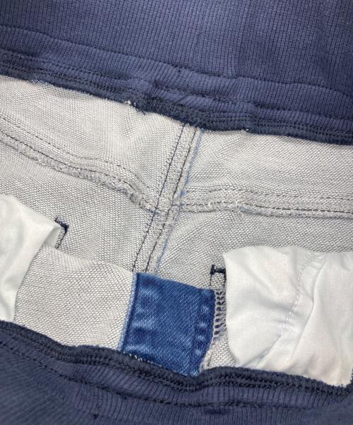 INDKNIT（インディニット）INDKNIT (インディニット) インディマーク スウェット サイドラインデニム パンツ ネイビー サイズ:Mの古着・服飾アイテム