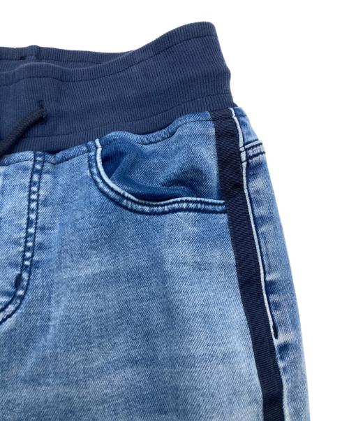 INDKNIT（インディニット）INDKNIT (インディニット) インディマーク スウェット サイドラインデニム パンツ ネイビー サイズ:Mの古着・服飾アイテム
