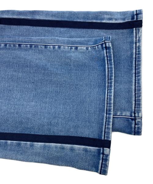 INDKNIT（インディニット）INDKNIT (インディニット) インディマーク スウェット サイドラインデニム パンツ ネイビー サイズ:Mの古着・服飾アイテム