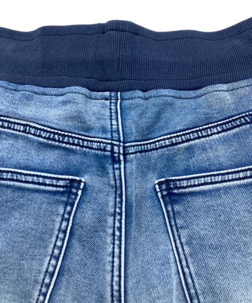 INDKNIT（インディニット）INDKNIT (インディニット) インディマーク スウェット サイドラインデニム パンツ ネイビー サイズ:Mの古着・服飾アイテム