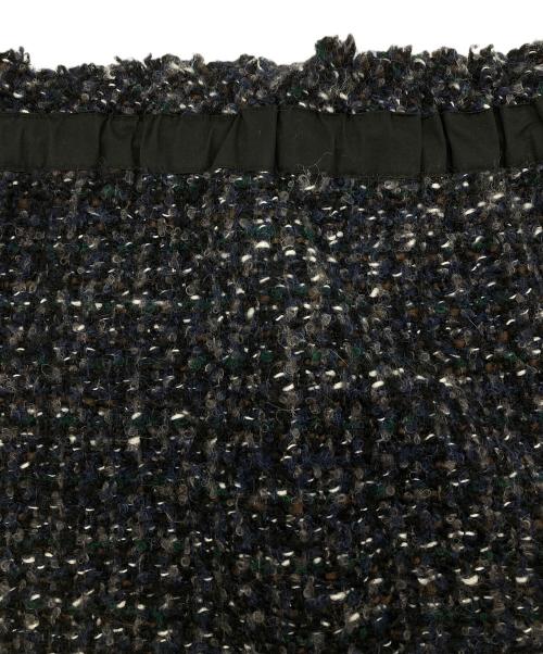 sacai（サカイ）sacai (サカイ) ミックスツイード プリーツロングスカート ネイビー サイズ:1の古着・服飾アイテム