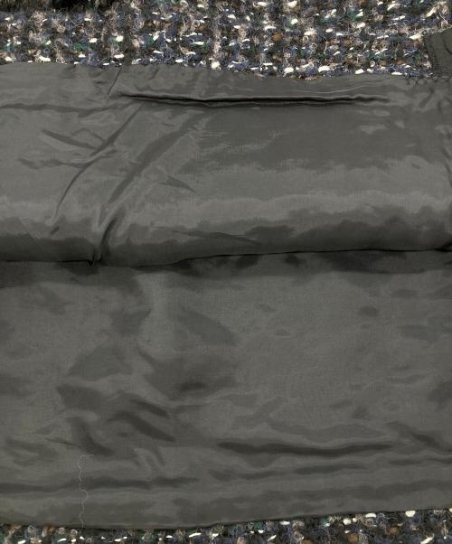sacai（サカイ）sacai (サカイ) ミックスツイード プリーツロングスカート ネイビー サイズ:1の古着・服飾アイテム