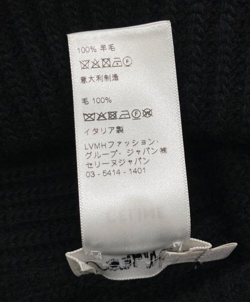 CELINE（セリーヌ）CELINE (セリーヌ) エンブロイダリーニット帽 ブラック サイズ:TUの古着・服飾アイテム