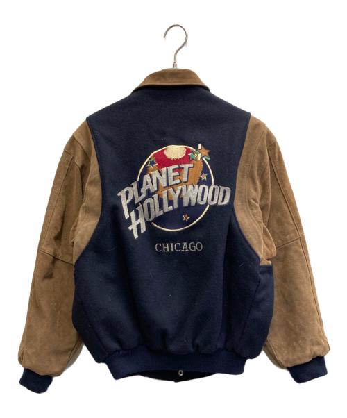 IRENE FASHIONS（アイレネファッション）IRENE FASHIONS (アイレネファッション) PLANET HOLLYWOOD スタジャン ネイビー サイズ:Sの古着・服飾アイテム