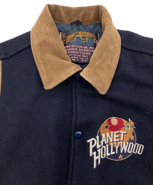 IRENE FASHIONS（アイレネファッション）IRENE FASHIONS (アイレネファッション) PLANET HOLLYWOOD スタジャン ネイビー サイズ:Sの古着・服飾アイテム