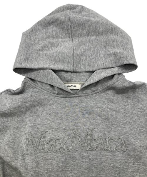 'S Max Mara（エスマックスマーラ）'S Max Mara (エスマックスマーラ) ロゴフーディ/ SAPORE グレー サイズ:Lの古着・服飾アイテム