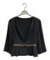FOXEY NEWYORK（フォクシーニューヨーク）の古着「リボンブラウスノーカラージャケット」｜ブラック