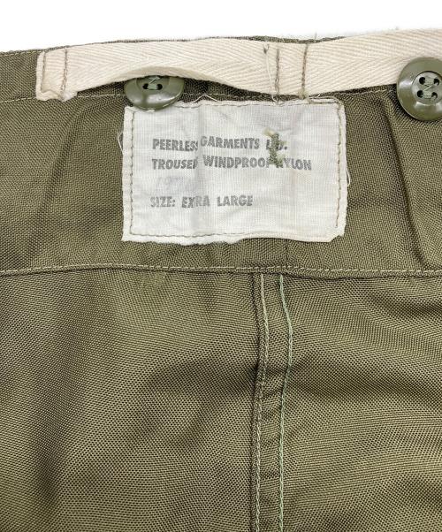MILITARY（ミリタリー）MILITARY (ミリタリー) カナダ軍ECW WINDPROOFオーバーパンツ グリーン サイズ:EXTRA LARGEの古着・服飾アイテム