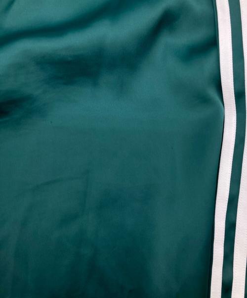 adidas（アディダス）adidas (アディダス) アディカラー サテン ワイドレッグ トラックパンツ グリーン サイズ:XLの古着・服飾アイテム