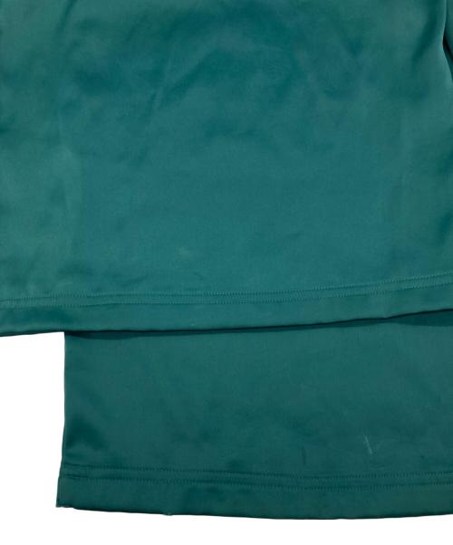adidas（アディダス）adidas (アディダス) アディカラー サテン ワイドレッグ トラックパンツ グリーン サイズ:XLの古着・服飾アイテム