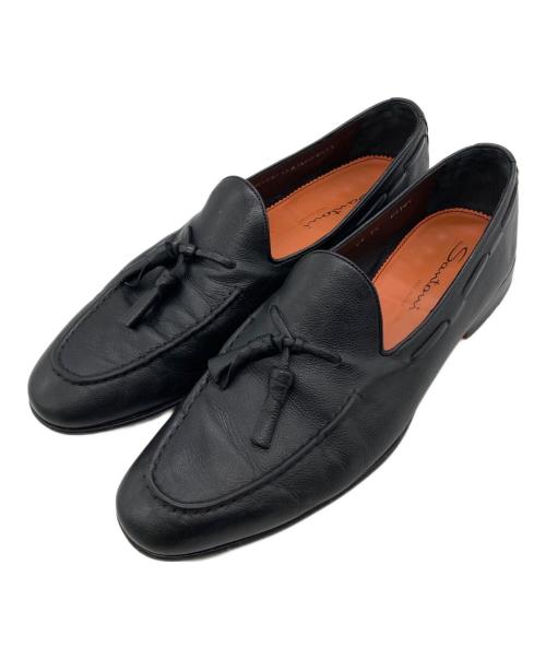 Santoni（サントーニ）Santoni (サントーニ) タッセルローファー ブラック サイズ:9　1/2の古着・服飾アイテム
