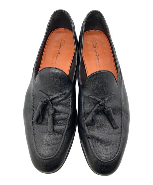 Santoni（サントーニ）Santoni (サントーニ) タッセルローファー ブラック サイズ:9　1/2の古着・服飾アイテム