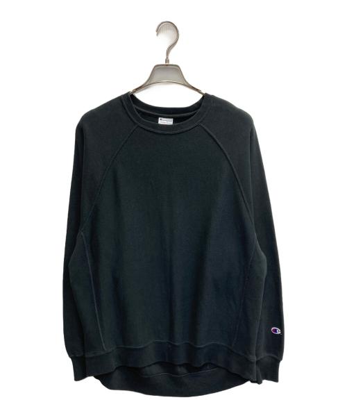 Champion REVERSE WEAVE（チャンピオン リバース ウィーブ）Champion REVERSE WEAVE (チャンピオン リバース ウィーブ) ラグランスウェット ブラック サイズ:Mの古着・服飾アイテム